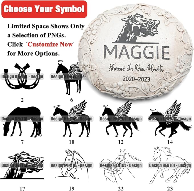 Personalized Horse Memorial Stone, Pet Grave Marker Horse, Horse Headstone, Horse Tombstone, Horse Gravestone, Horse Memorial Gifts
