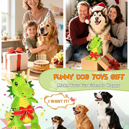 Interactive Squeaky Dog Chew Toy,Plush Dog Rope Toys for Small Medium and Large Dogs,Tug of War Dog Toys to Keep Them Busy,Training Reward Gift,Teeth Cleaning