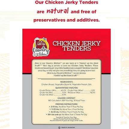 Country Kitchen Chicken Jerky Tender Dog Treats, Made with Real Chicken,High Protein, Low Fat, No Artificial Colors, 16 oz