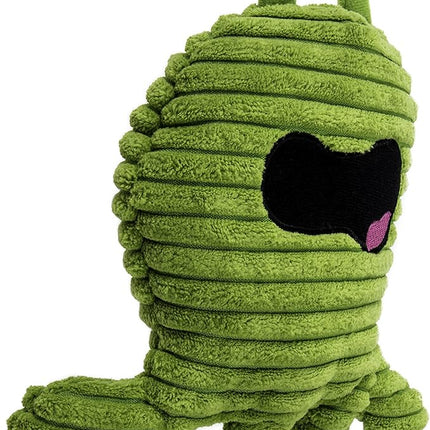goDog PlayClean Germs Squeaky Plush Dog Toy with Odor-Eliminating Essential Oils, Chew Guard Technology - Green, Large