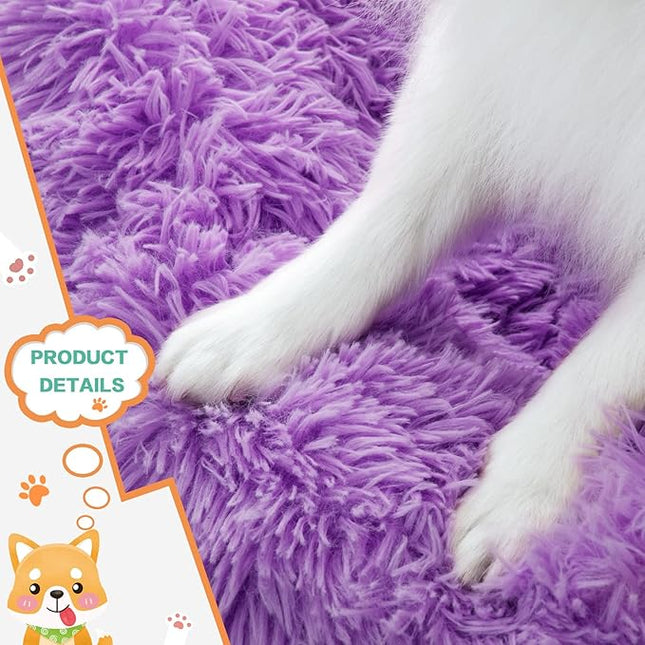 NOYAL Calming Dog Bed Donut Anti Anxiety Fluffy Dog Bed for Small Medium Dog and Cat