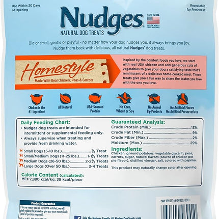 Nudges Blue Buffalo Homestyle Natural Dog Treats, Chicken, 10oz Bag