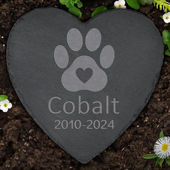 Pet Memorial Stone, Dog Memorial Stone, Dog Memorial Gifts for Loss of Dog, Pet Memorial Gifts, Pet Loss Sympathy Gift, Dog Bereavement Gifts, Dog Passing Away Gifts - Paw Print