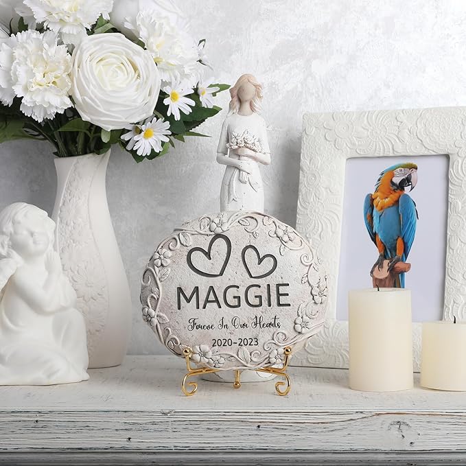 Personalized Macaw Memorial Stone, Pet Grave Marker Macaw, Macaw Headstone, Macaw Tombstone, Macaw Gravestone, Macaw Memorial Gifts