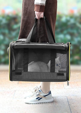 Cat Carriers for Large Cats 20 lbs+ Soft Pet Carrier for Small Dog/Durable 2 Kitty Travel Bag/Medium Big Cats Puppy 15 Pounds/Softside Cat Carrier Large