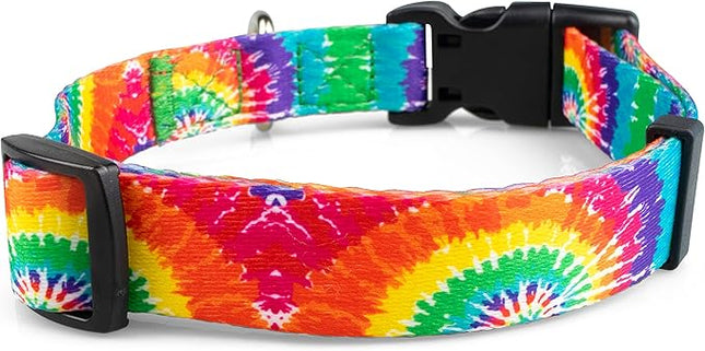 Limeloot Tie Dye Dog Collar for Female and Male Dogs, Small