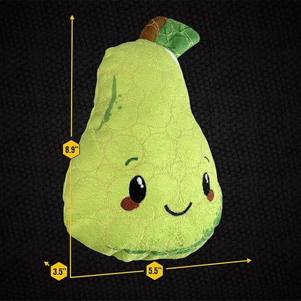 Bite Force -Durable & Strong Dog Toy Mr. Pear with Squeaker, Kevlar-Reinforced for Aggressive Chewers for Small Medium Large Dogs - Green.