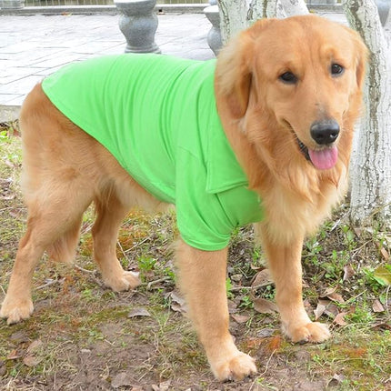 lovelonglong Basic Dog Polo Shirts Premium Cotton, Polo T-Shirts for Large Medium Small Dogs with a Two-Button Collar Blank Color Green XL