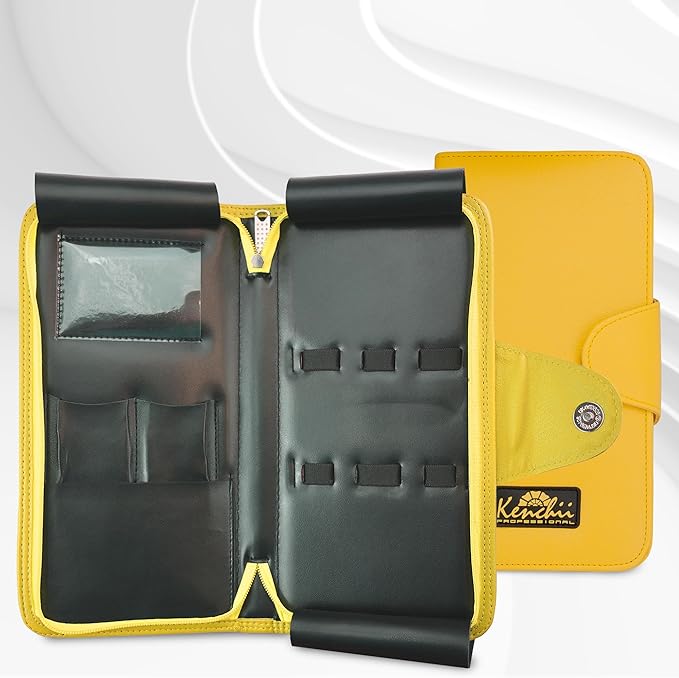 Kenchii Future Star Dog Grooming Scissors Lefty Set Premium Kit for Novice & Pro Groomers Straight Curved Thinner & Blender Shears with Micro Serrated Blades Includes Case and Inserts.