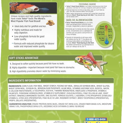 TetraPond Pond Sticks, Pond Fish Food, for Goldfish and Koi, 1.72 Pounds