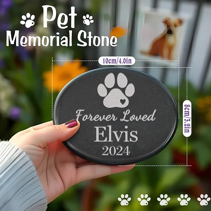 Pet Memorial Stones, Loss of Dog Cat, Loss of Pet Sympathy Gifts, Dog Memorial Gifts, Dog Remembrance Gifts, in Memory of Pet, Pet Grave Markers