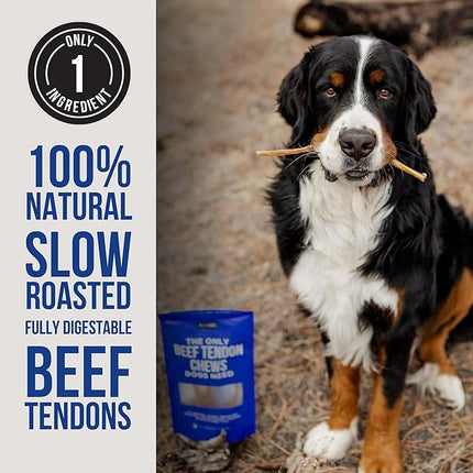 Natural Rapport Beef Tendon Dog Treats - The Only Beef Tendon Chews Dogs Need - All Natural Dog Treats for Small and Large Dogs (10 Chews)