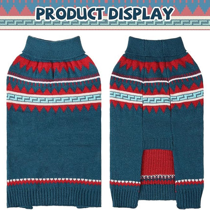 BINGPET Dog Sweater,Elastic Medium Large Dog Puppy Sweater for Dog Girls Boys,Sleeveless Turtleneck Knit Sweaters for Large Medium Dogs,Christmas Dog Sweater for Fall Winter Navy Blue,XL