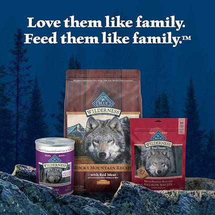 Blue Buffalo Wilderness High-Protein Rocky Mountain Recipe Dry Food for Large Breed Adult Dogs, Red Meat & Grains, 28-lb. Bag
