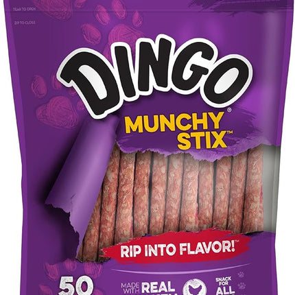 Dingo Munchy Stix, Made with Real Chicken, 50Count, 8 Pack