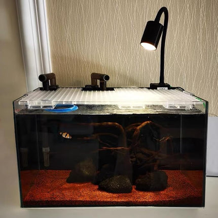 Aquarium Fish Tank Bottom Isolation 8 Pcs, Plastic Egg Crate Grid Divider Tray Egg (L 8pcs)