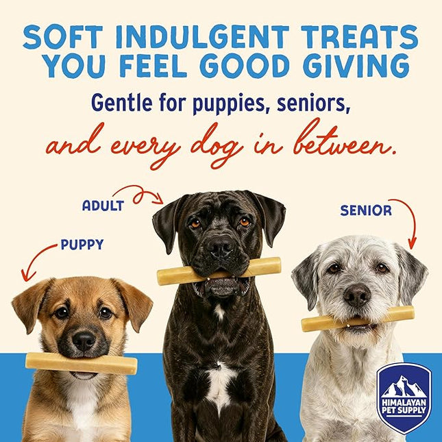 Himalayan Dog Chew Yogurt Sticks, Mixed Flavors, Dog Treats with Prebiotics, Probiotics & Protein, Digestive Support, Lactose & Gluten Free, Natural Dog Treat for All Breeds, Made in America, 4pk