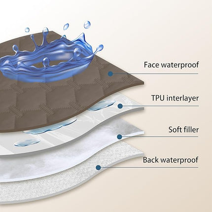 gogobunny 100% Double Sided Waterproof Dog Blanket Soft Pet Bed Cover Reversible Protect Furniture Couch Sofa Car for Puppy Cat Kids (Dark Walnut/Light Walnut, 52x82 Inch (Pack of 1))