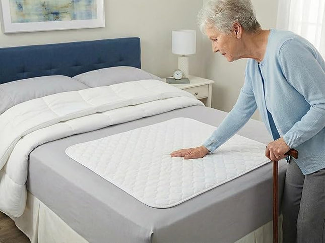 RMS Ultra Soft 4-Layer Washable and Reusable Incontinence Bed Pad - Waterproof Bed Pads, 34"X36"