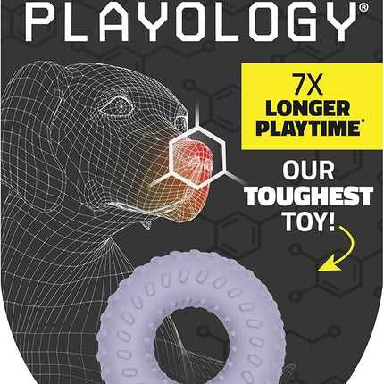 Playology Dog Toys | Dual Layer Ring Durable Chew Toy for Aggressive Chewers | Small Lamb Scented Toy - Easy to Clean and Made from Non Toxic Materials