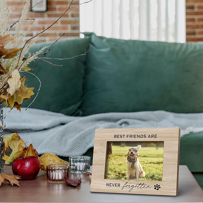 FONDCANYON Pet Memorial Picture Frame, Pet Memorial Gifts, Pet Picture Frame, Dog Memorial Picture Frame, Dog Picture Frames For Dogs That Passed, Best Friend Are Never Forgotten Dog Photo Frame 5x7 (Color2)