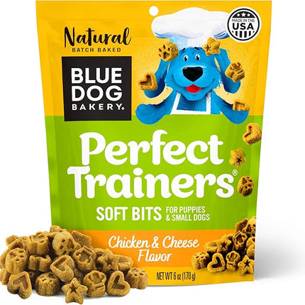 Blue Dog Bakery Natural Dog Treats, Perfect Trainers, Low Calorie Dog Training Treats, Chicken & Cheese Flavor, 6oz, 1 Count