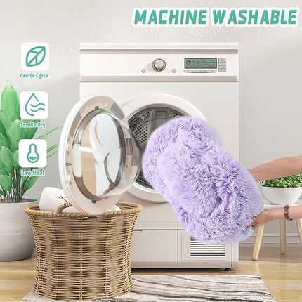 NOYAL Calming Donut Dog Bed for Small to Medium Dogs & Cats - Plush Faux Fur Anti-Anxiety Pet Bed with Machine Washable Cover & Non-Slip Base