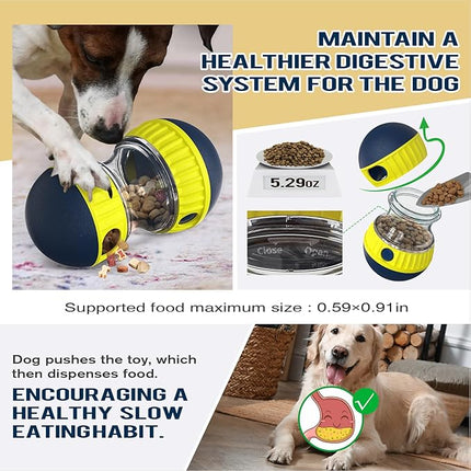 Large Size Dog Enrichment Toy for Small/Medium Breed Dogs Treat Dispenser Ball Puppy Cognitive Toys Stimulating Game Food Dispensing Balls Puzzle Feeder Indoor Christmas & New Year Gift