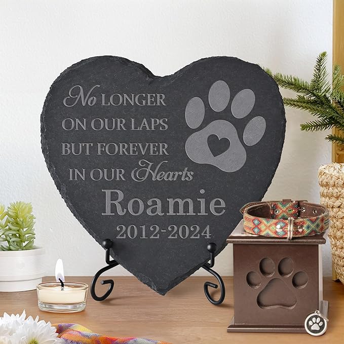 Personalized Pet Memorial Stone, Dog Memorial Gifts for Loss of Dog, Pet Loss Gifts, Pet Memorial, Loss of Dog Sympathy Gift, Dog Remembrance Gift, Pet Bereavement Gifts - In Our Hearts Forever