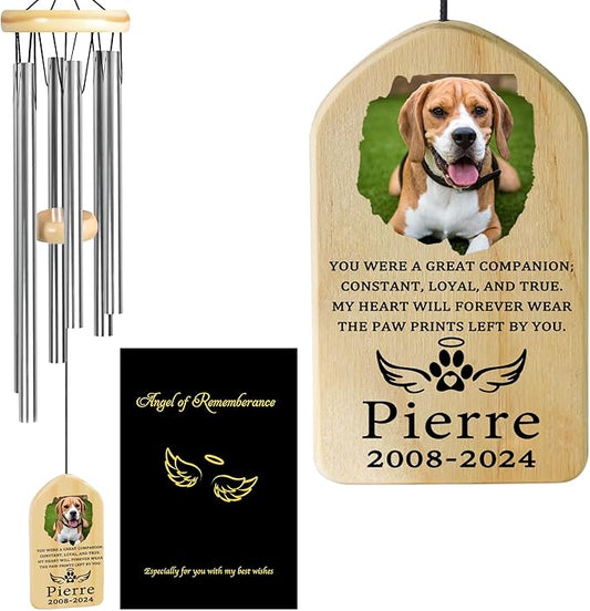 Personalized Pet Memorial Gifts, Pet Memorial Wind Chime, Dog Memorial Gifts, Cat Memorial Gifts, Pet Loss Gifts, Pet Loss Sympathy Gift, Dog Bereavement Gift, Dog Remembrance Gift - Great Companion