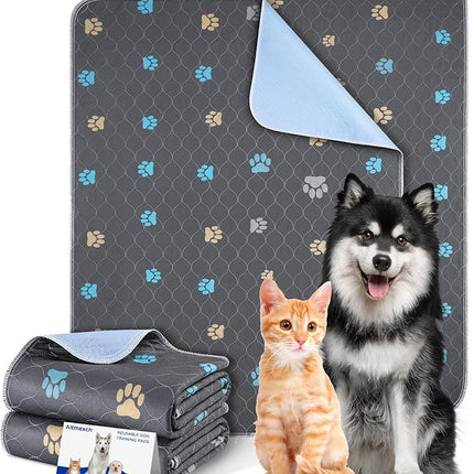 Aitmexcn Washable Puppy Dog Pee Pad, 2PCS 100% Waterproof Whelping Training Mat for Puppy/Senior Dog, Fast Drying Reusable Puppy Pads for Indoor, Outdoor and Car Travel- 24'' x 36''