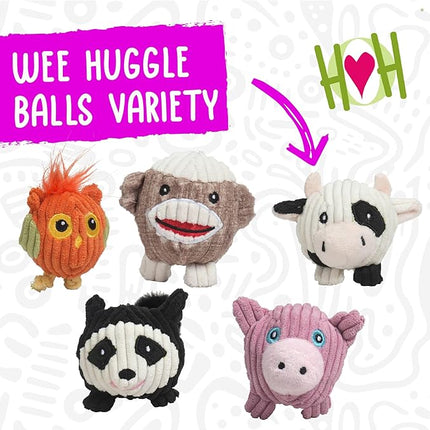 HuggleHounds Wee Huggles Plush Ball Dog Toys - Dog Stuffed Animal Toy for Small & Medium Dogs, Durable Plush to Keep Them Busy - Wee Huggles Variety Pack (5 Count)