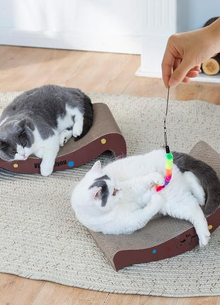 Cat Scratcher Cardboard Scratch Pad for Cats Infinity Scratchers for Indoor Cats Kitten Scratching Post as Beds Board & Furniture Reversible Couch