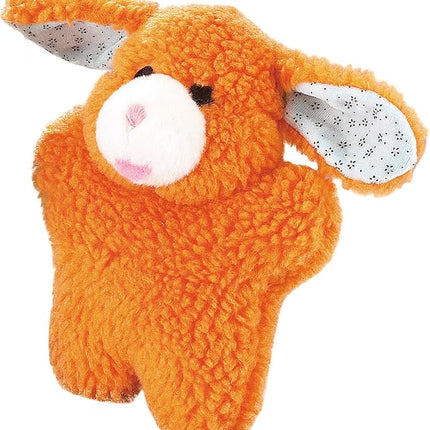 Zanies Cuddly Berber Baby Bunny Dog Toys, Orange 8-Inch