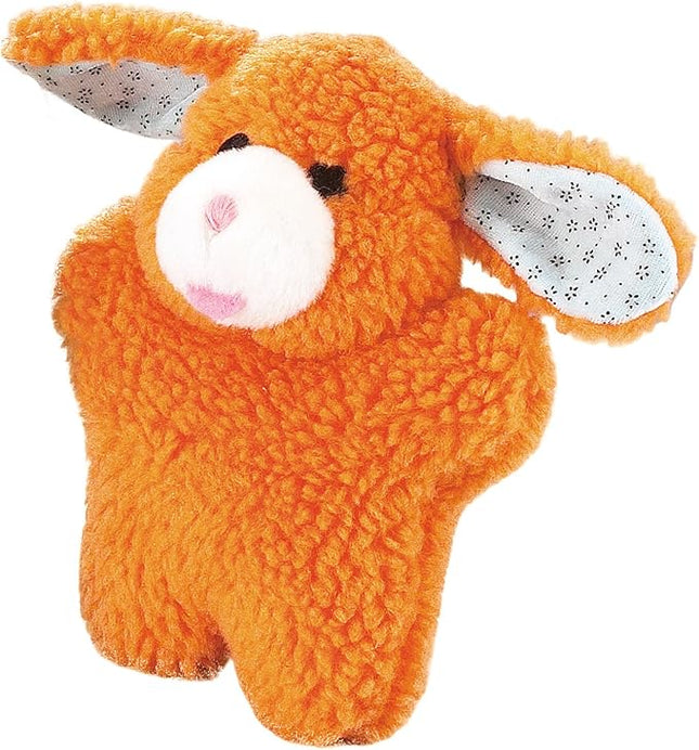 Zanies Cuddly Berber Baby Bunny Dog Toys, Orange 8-Inch