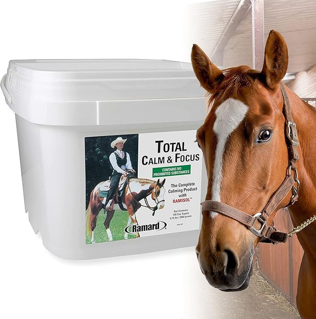 Ramard Total Calm and Focus for Horses Supplement - Magnesium & Calming Formula for Horse Show, Training, & Performance Mental Alertness Without Drowsiness, Show Safe, Perfect Prep for Horses - Pail