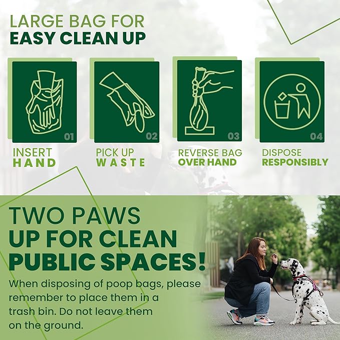 Dog Waste Bags 8000 Count - Replacement Doggie Poop Bags for Outdoor - Thick, Leakproof, Odor Control and Tear Resistant