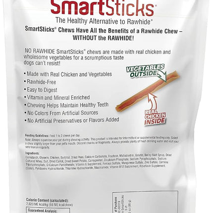 SmartBones SmartSticks, Treat Your Dog to a Rawhide-Free Chew Made With Real Meat and Vegetables 5 Count (Pack of 1)