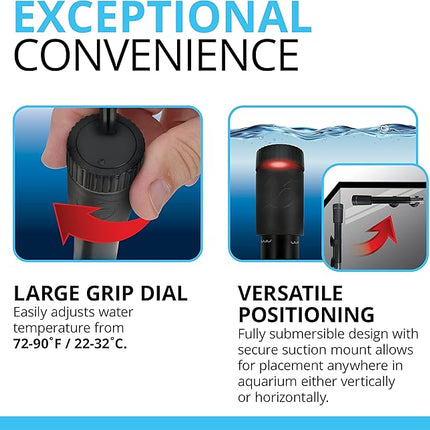 Fluval T100 Fully Electronic Heater for Freshwater Aquariums up to 30 Gal.