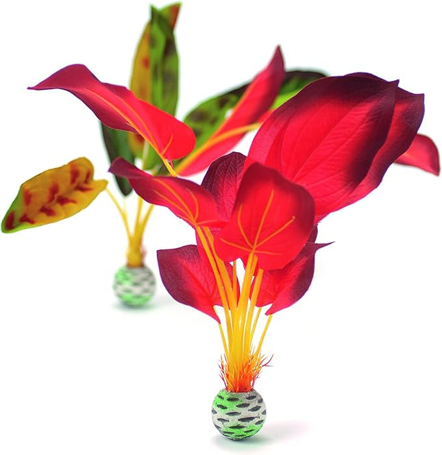 biOrb Silk Plant Set Large Green & red