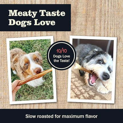 Redbarn Premium Bully Sticks for Dogs - 7 Inch, 6 Count - Long Lasting, Rawhide-Free, Slow Roasted, Low Odor & Highly Digestible, Single Ingredient Chews & All-Natural Dental Treats for Chewers