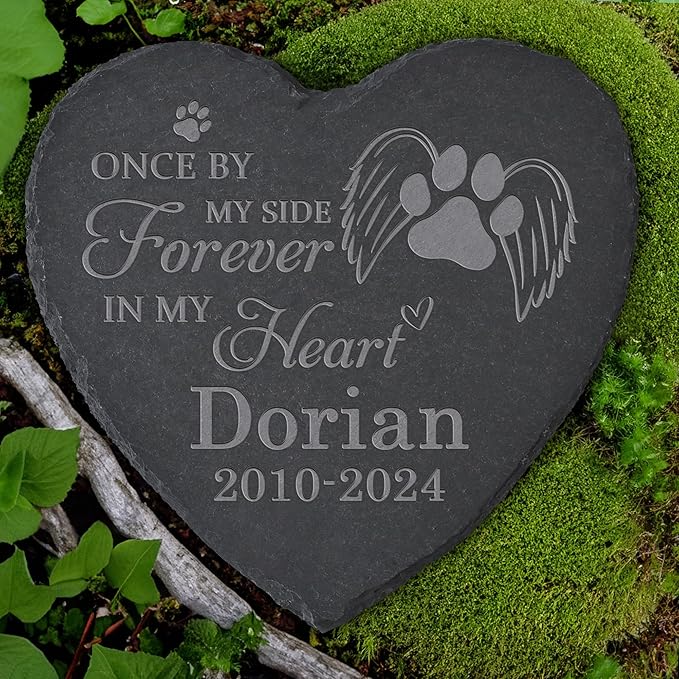 Personalized Pet Memorial Stone, Dog Memorial Gifts for Loss of Dog, Pet Loss Gifts, Pet Memorial, Loss of Dog Sympathy Gift, Dog Remembrance Gift, Pet Bereavement Gifts - In My Heart Forever