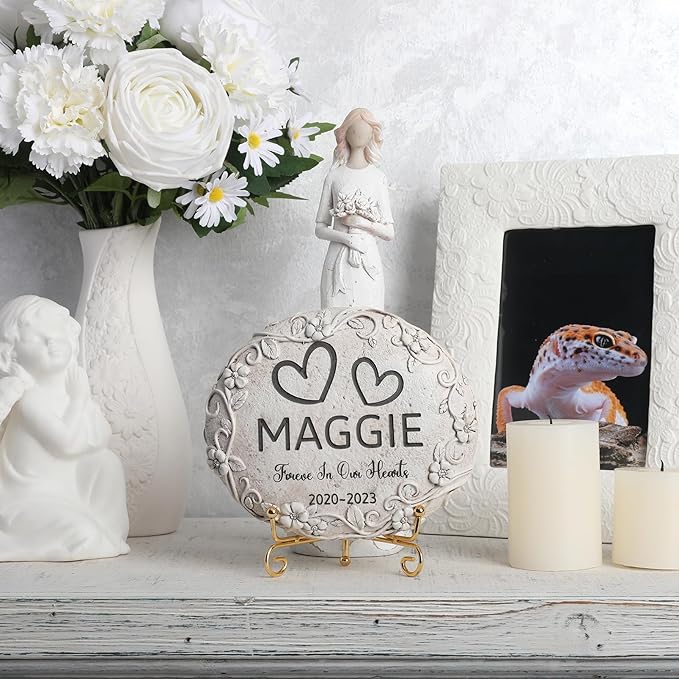 Personalized Gecko Memorial Stone, Pet Grave Marker Gecko, Gecko Headstone, Gecko Tombstone, Gecko Gravestone, Gecko Memorial Gifts