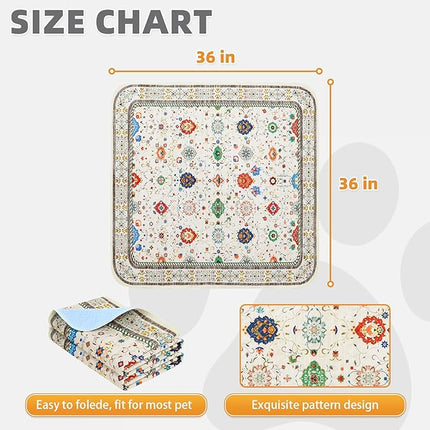 KOOLTAIL Washable Pee Pads for Dogs, 2 Pack Super Absorbent Reusable Puppy Training Pads Waterproof, Nonslip and Leak-Proof Dog Pee Pads, Large Pet Mats Whelping Pads for Floor, Crate, Couch 36"x36"