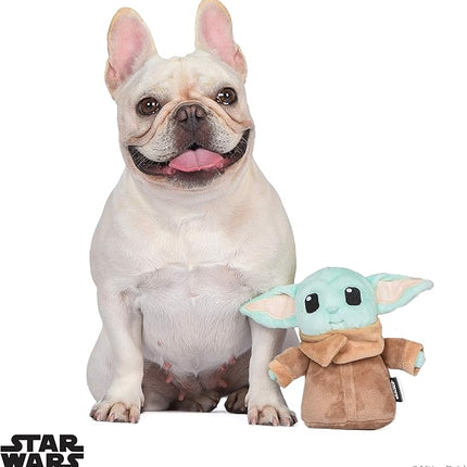 Star Wars Mandalorian "The Child" Plush Figure Dog Toy | 6 Inch Small Dog Toy from Star Wars the Mandalorian - Soft and Plush Dog Toys, Safe Fabric Squeaky Dog Toy for All Dogs