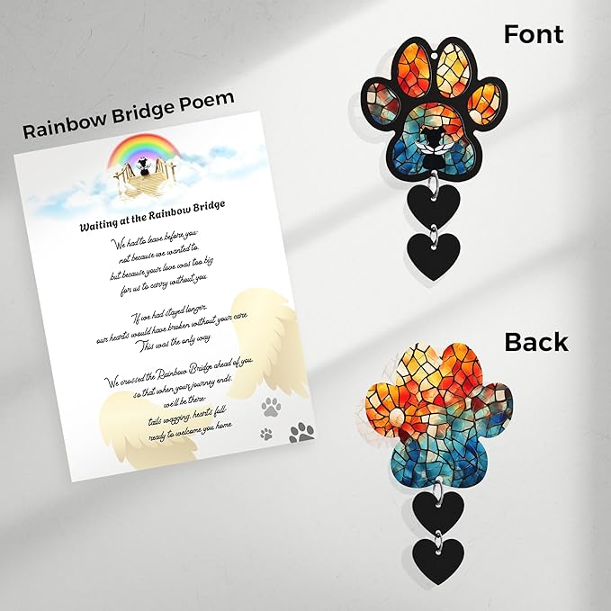 DIY Dog Angel Memorial Suncatcher, Loss of Dog Sympathy Gift, Dog Remembrance Gift, Dog Memorial, Dog Memorial Gifts for Loss of Dog