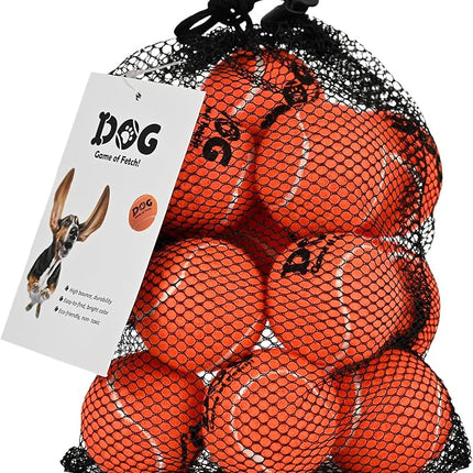 AMA SPORT Small Tennis Balls for Dogs 12 Pack 2.0" Orange Dog Tennis Balls for Puppy Small Dog Toys, Designed for Dogs Floating, Water-Hunting, Fetch, Fun Playing, Daily Exercise, Mid-air Catching