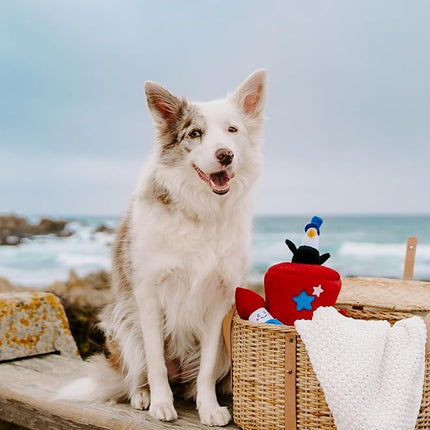 ZippyPaws Americana Top Hat Burrow - Patriotic Interactive Dog Toys for Boredom, Hide & Seek Dog Gifts & Puppy Toys, Colorful Squeaky Pearl Harbor Day Dog Toys for Small & Medium Dogs