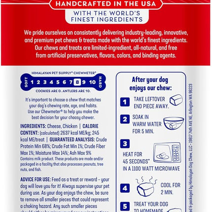 Himalayan Dog Chew Original Yak Cheese Chew, Chicken, 1 Large Stick, 3.3 oz, Gluten Free, Healthy Treats, Grain & Lactose Free 100% Natural, Long Lasting Chews for s Under 55 lbs