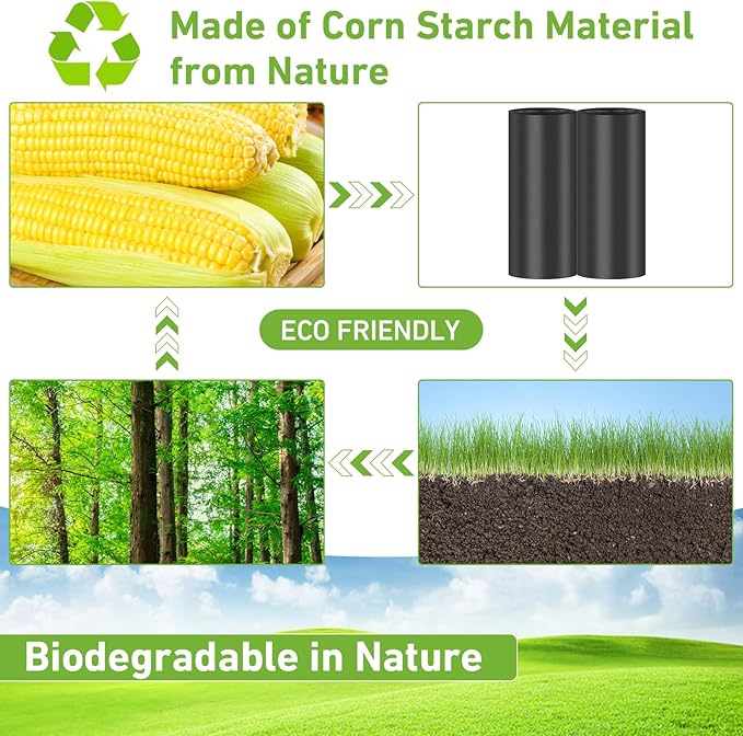 50 PCS Portable Toilet Bags for Camping, Drawstring Biodegradable Porta Potty Bags - 8 Gallon Thickened Waste Bag for 5 Gallon Bucket Toilets, Compostable Bag for Adults(50 Count)